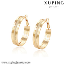 94368 -Xuping Jewelry últimos diseños agraciados agraciado simple del aro del oro para las mujeres